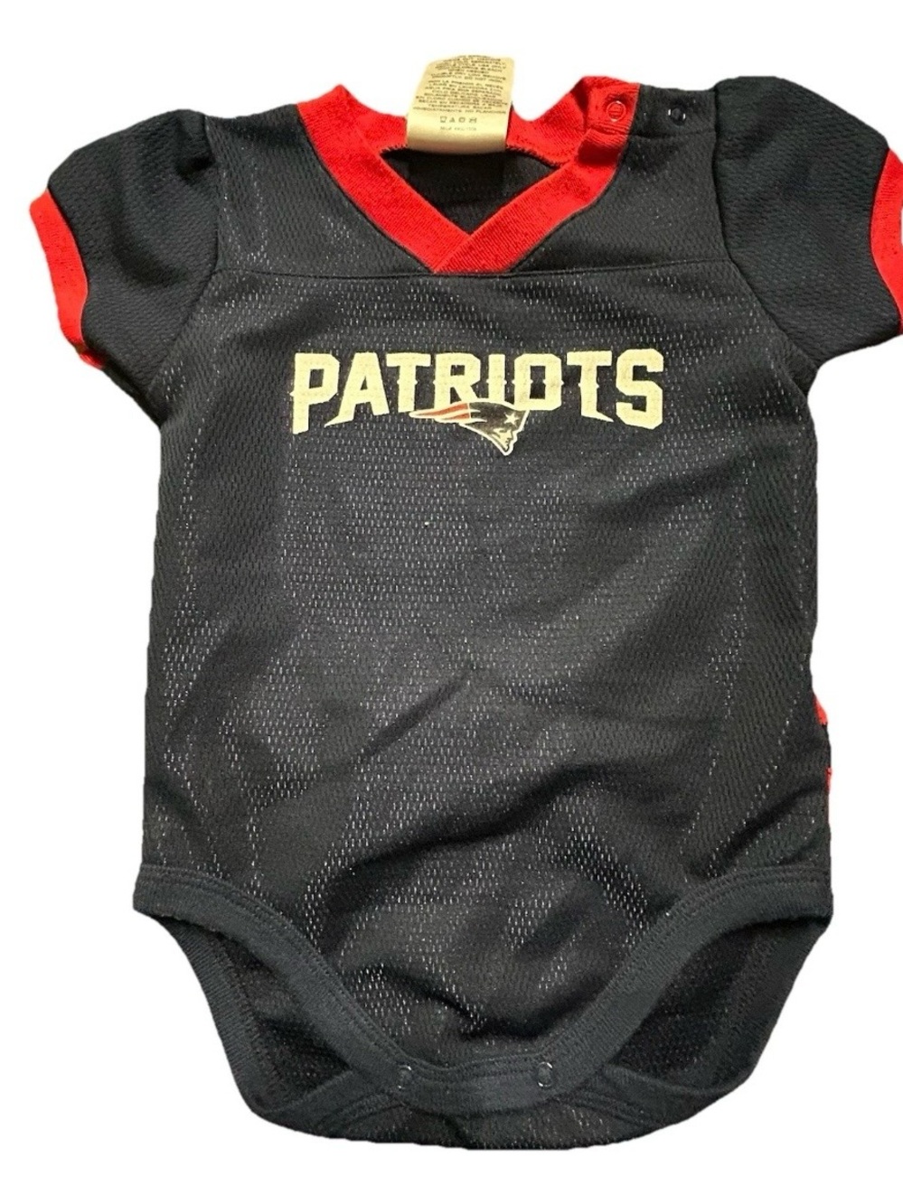 Baby Girl New England Patriots Football Navy Blue Bodysuit Size 6-12 Months